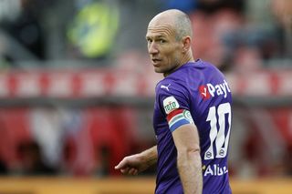 Arjen Robben in action for FC Groningen against FC Utrecht in May 2021.