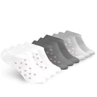 Laura Ashley Damen Ultra Low Laser Cut Liner Socken | Rutschfest und unsichtbar | Ideal für Sport, Fitnessstudio, Wandern und Alltag (10 Paar)