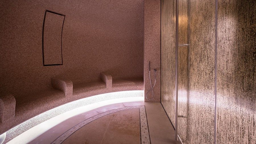 A steam room at The Lanesborough spa hotel in London
