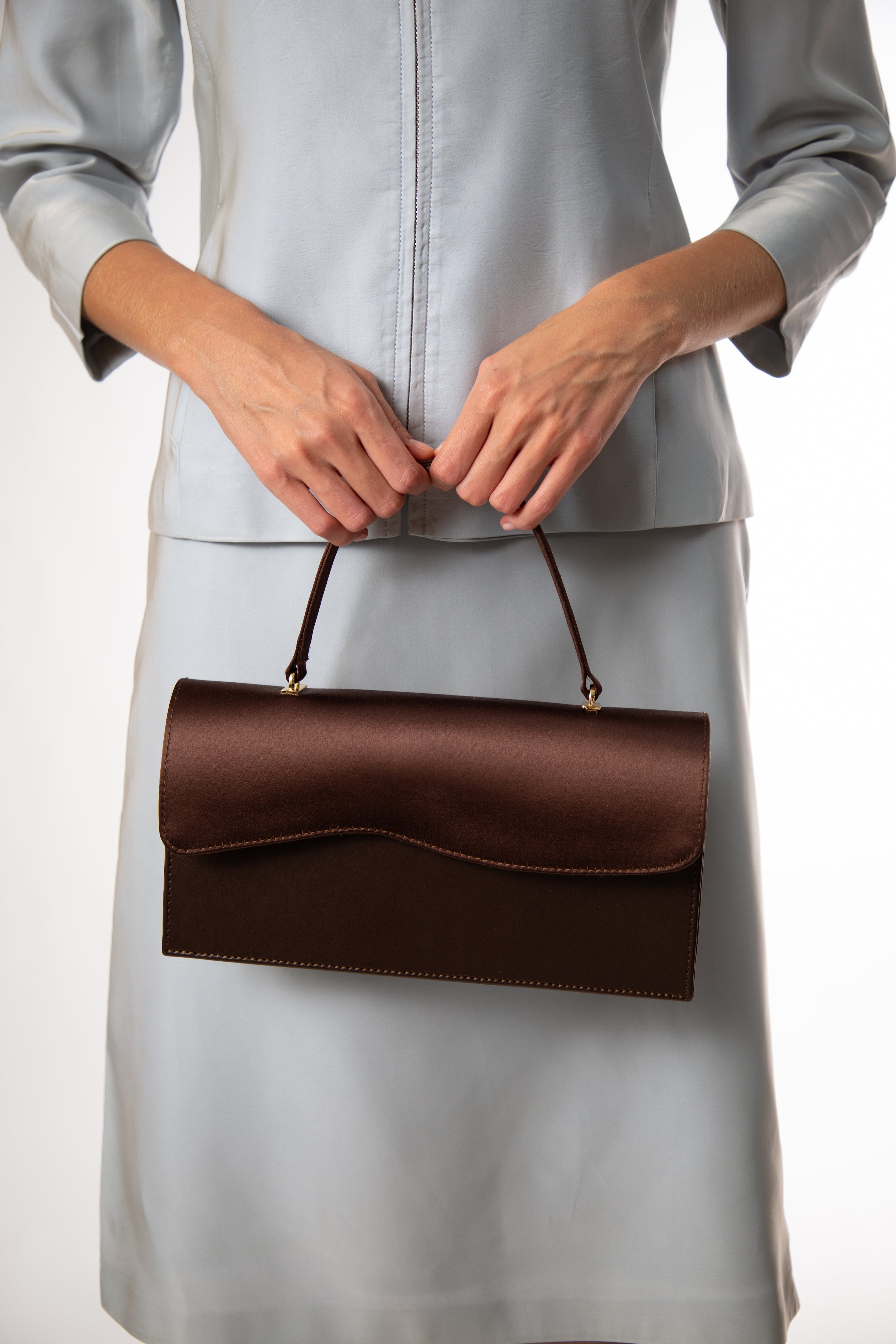 Daphne Brown and Brown Satin