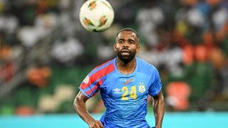 DR Congo defender Gedeon Kalulu eyes the ball during the Africa Cup of Nations 