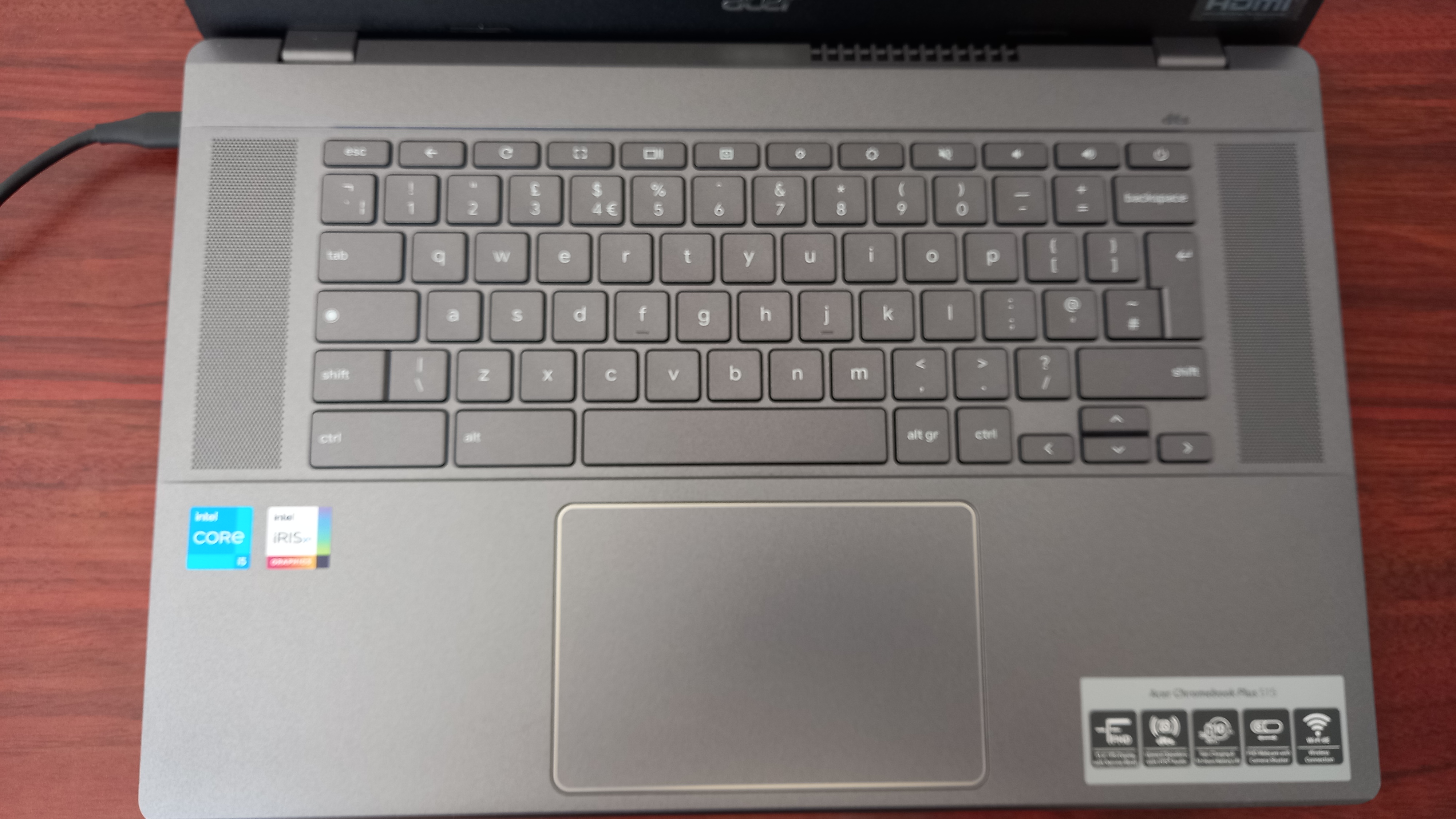 Keyboard of Acer Chromebook Plus 515
