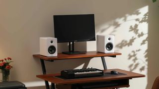 These understated new desktop speakers have one little feature that'll make them rival your TV's soundbar