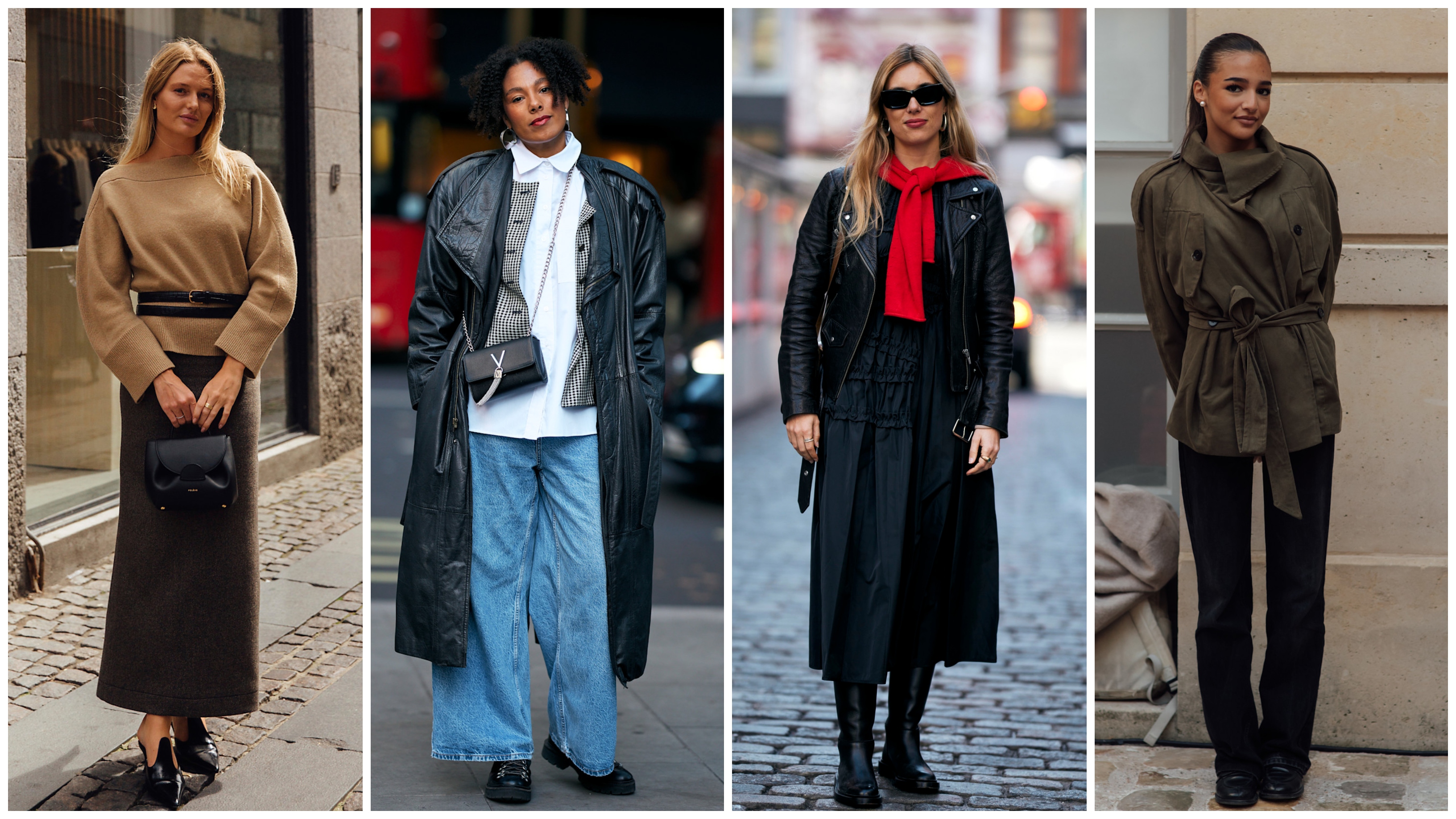 collage of women wearing winter outfits 