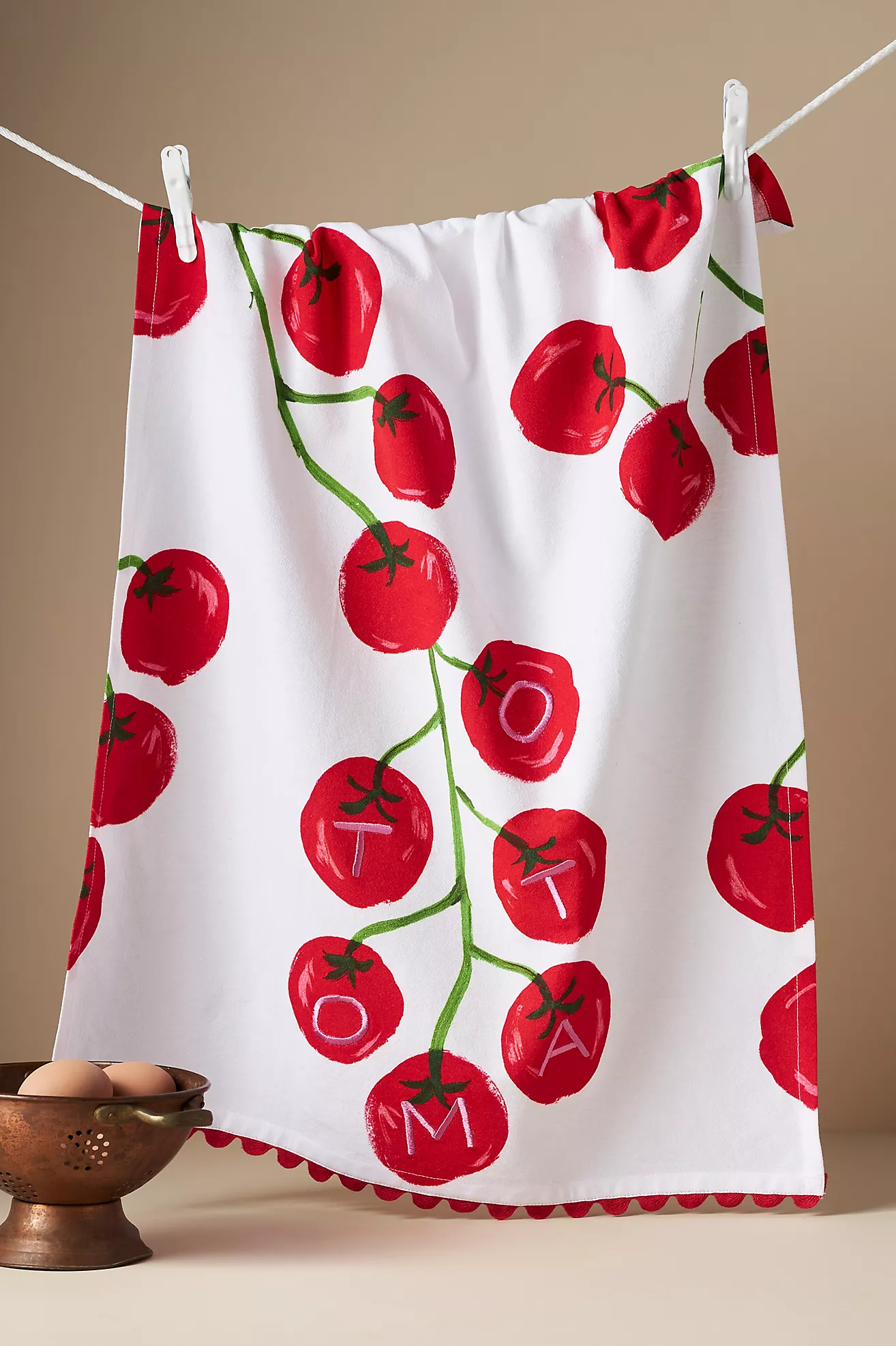 Phthalo Ruth Tomato Tea Towel