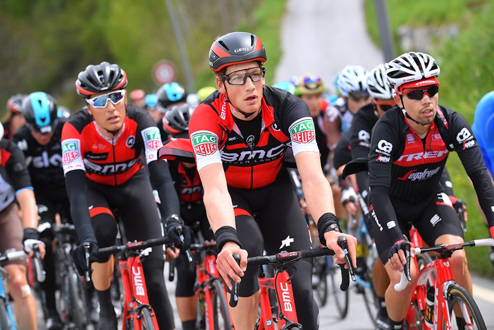 Stefan Kung rides in the bunch during stage 1 at Tour de Romandie