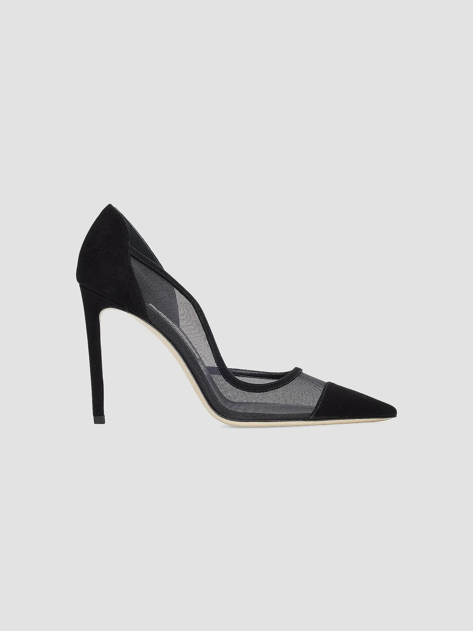 Brigitte 100mm Suede and Mesh Pumps