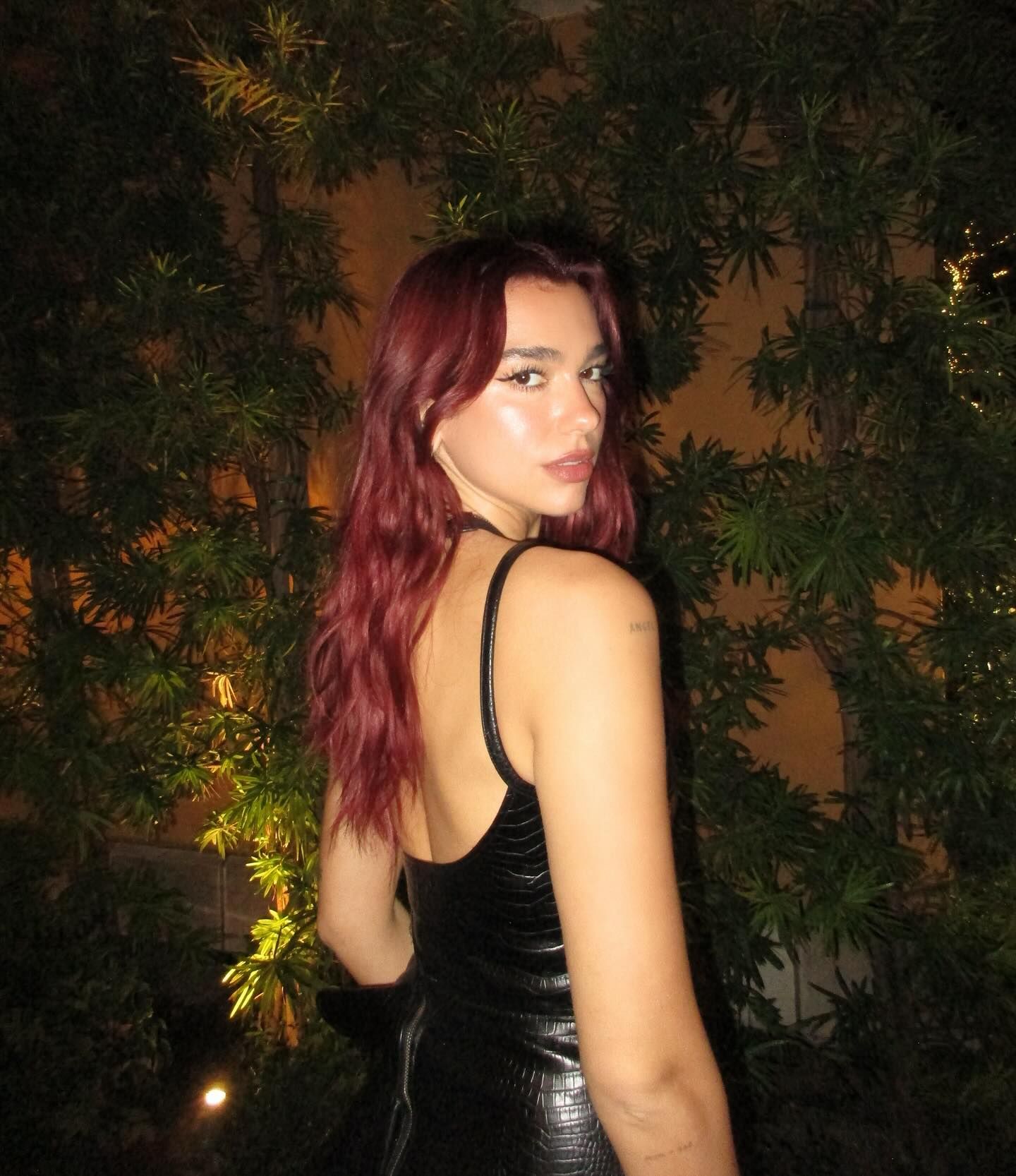 Dua Lipa with red hair