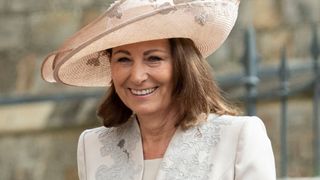 Carole Middleton attends the wedding of Lady Gabriella Windsor and Mr Thomas Kingston at St George's Chapel, Windsor Castle on May 18, 2019