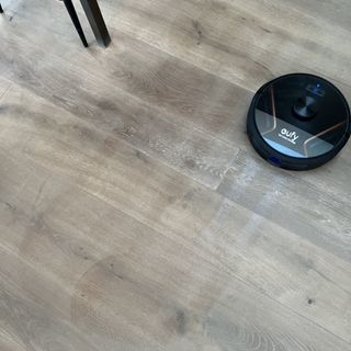 Eufy robot vacuum being tested at home