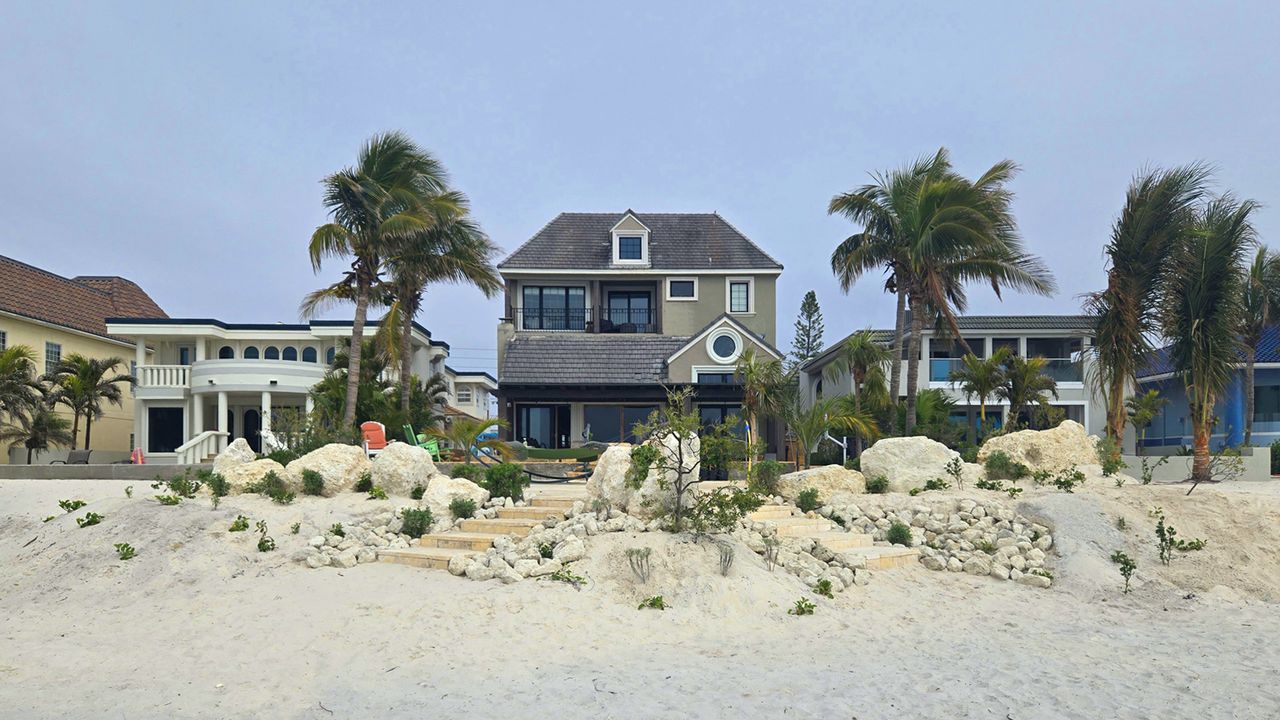 Beach house and dune garden