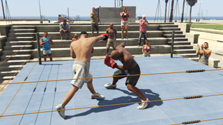 A boxing match in GTA Online