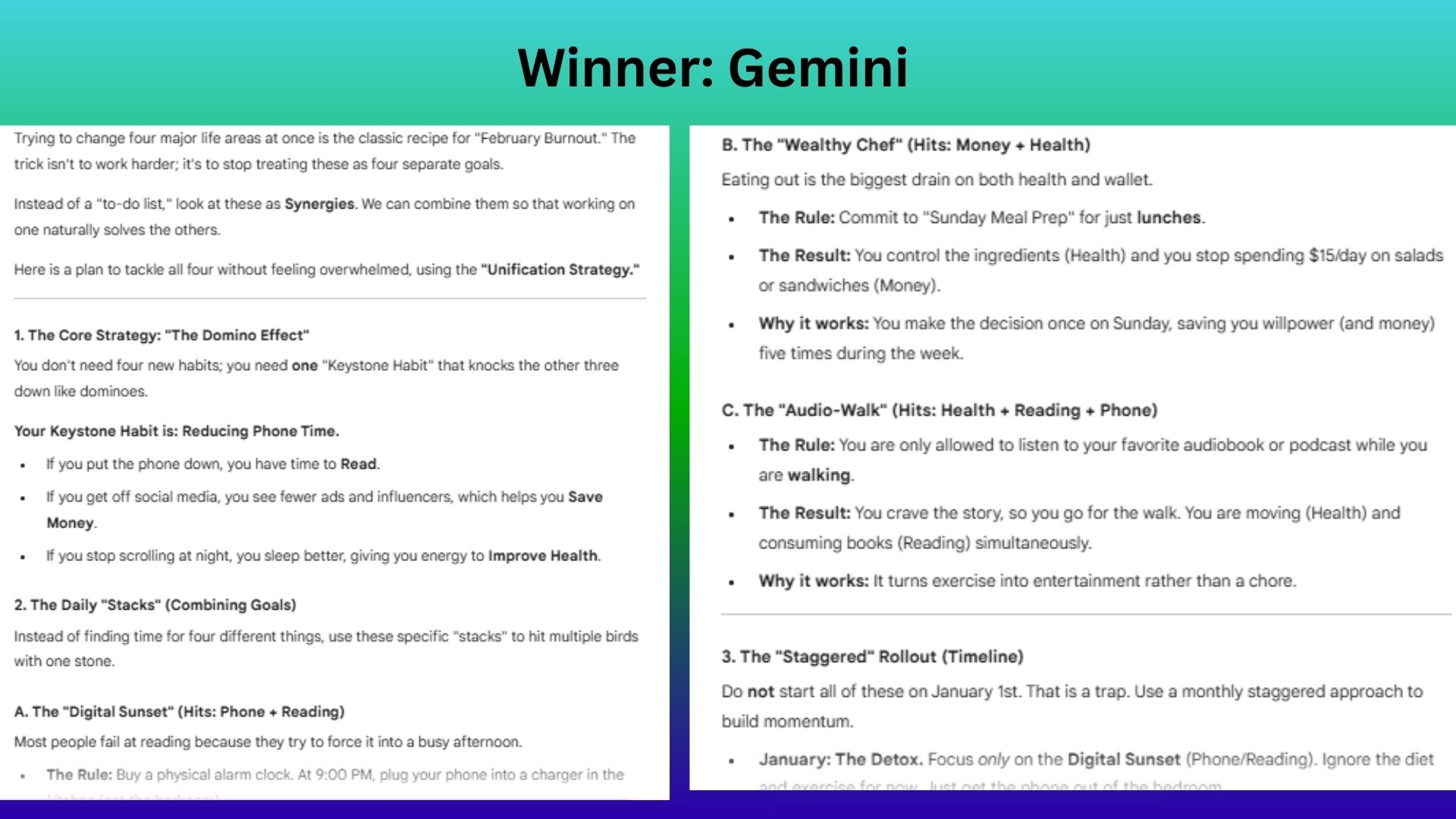 screenshot of winner gemini
