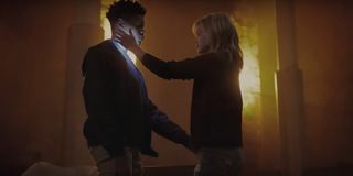 Olivia Holt and Aubrey Joseph in Marvel's Cloak and Dagger