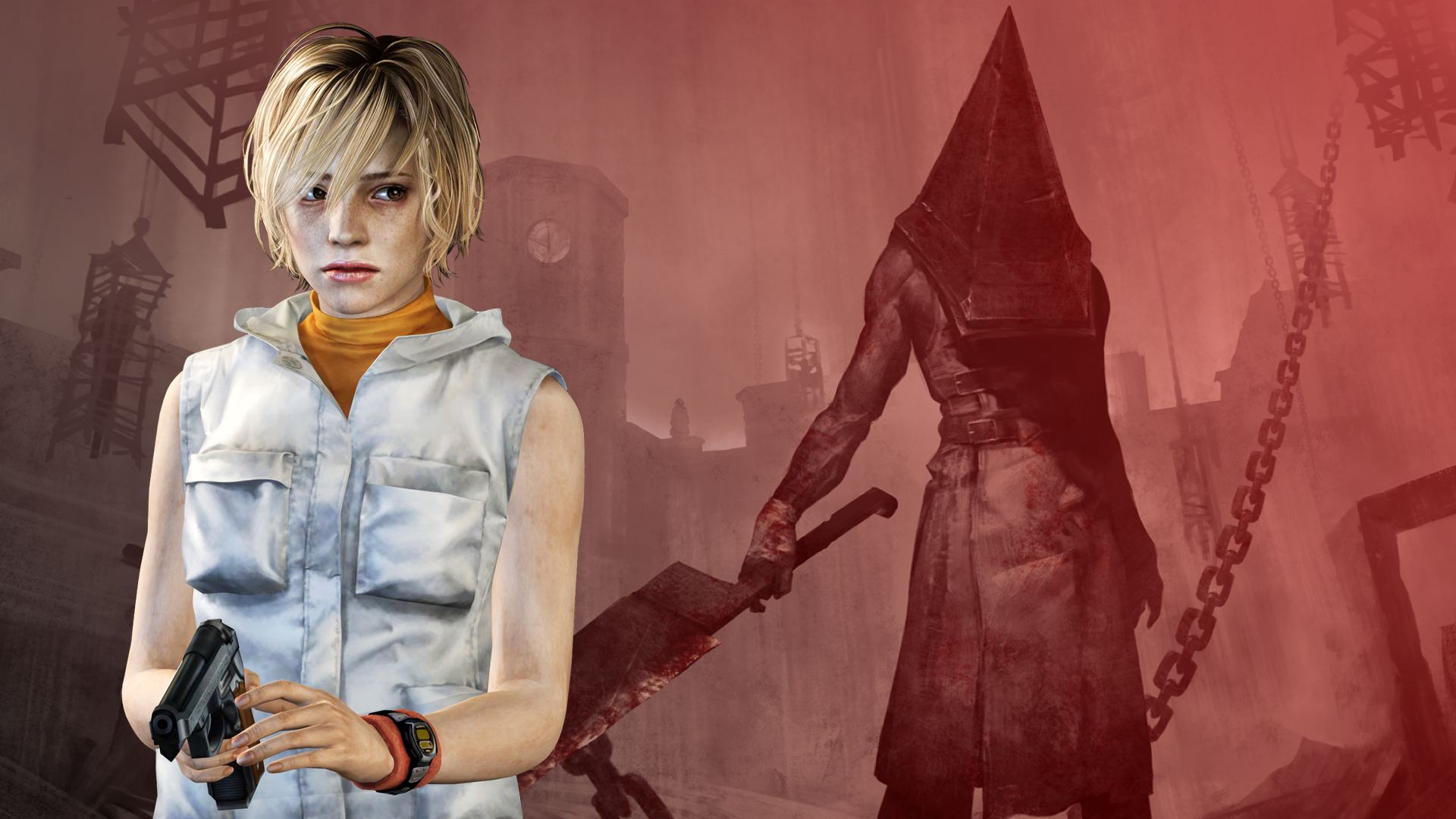 A couple cosplays characters from Horror videogame franchise Silent Hill,  Stock Photo, Picture And Rights Managed Image. Pic.  UIG-1059-48-CHP-SOFA2021-D3-20211016016