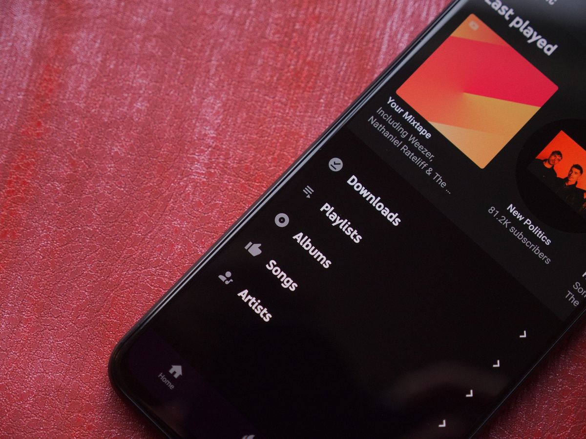 YouTube Music on a Pixel 4 XL