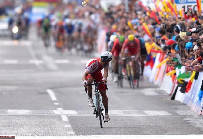 Michal Kwiatkowski (Poland) becomes the 2014 World Champion