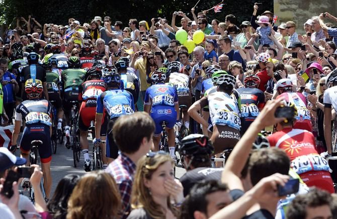 Crowds on stage 3 of the Tour de France