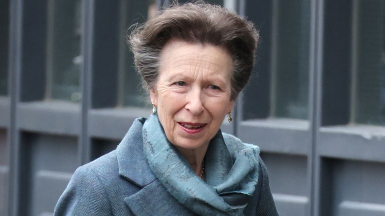 Princess Anne, Princess Royal visits The Royal College of Obstetricians & Gynaecologists on April 27, 2022 in London, England.