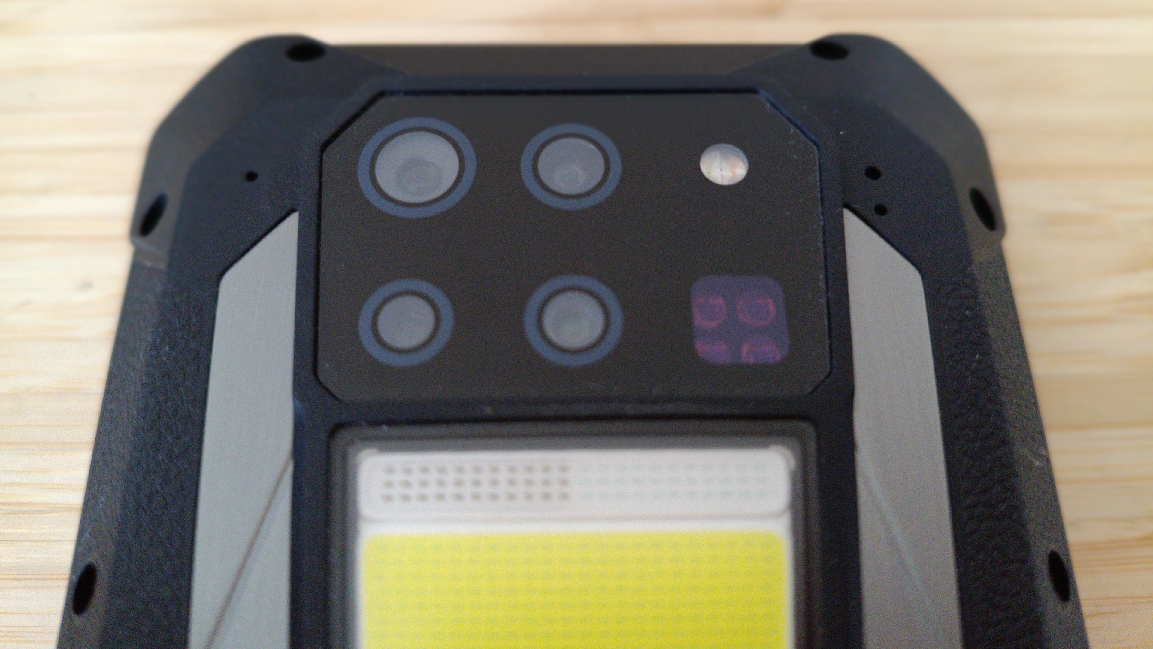 Closeup on the rear cameras on the Tank 3 Pro