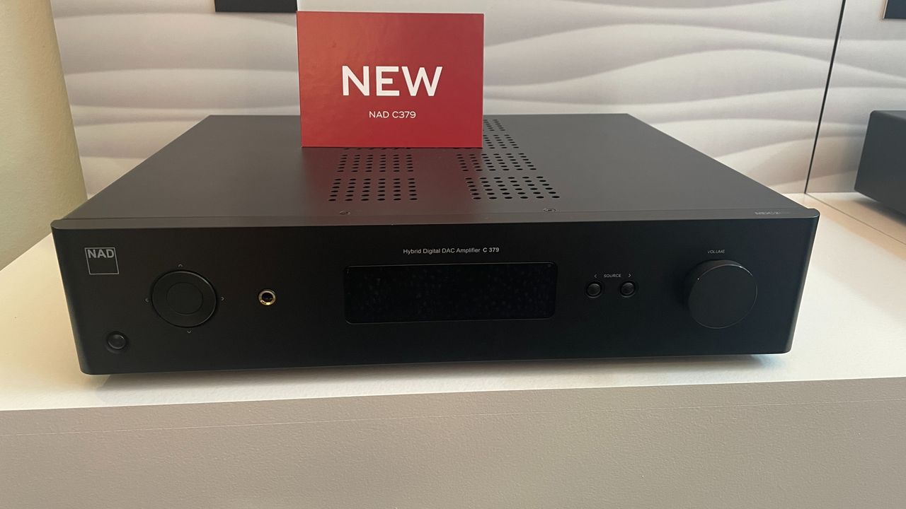 NAD C 379 amp on display stand