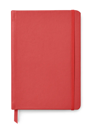 Red soft cover notebook
