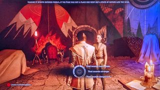 Dragon Age: Inquisition, talking to Solas.