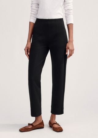 Wool-Blend Travel Tailoring Slim Crop Trouser