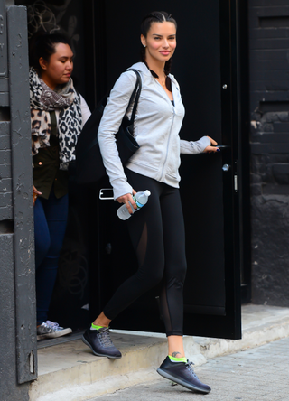 Adriana Lima is seen at Dogpound GYM on October 3, 2017 in New York City