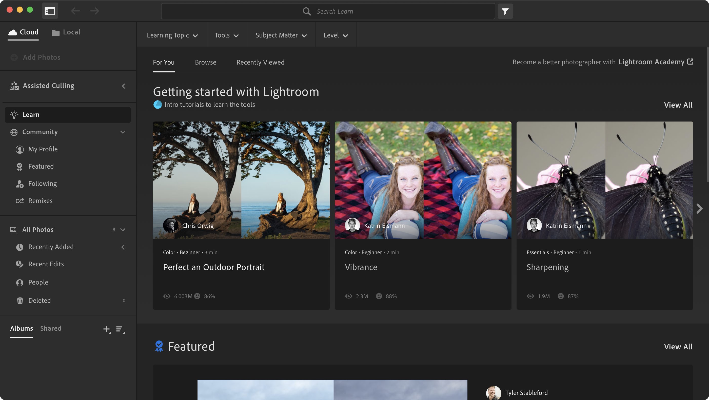 Adobe Lightroom Classic during our review process
