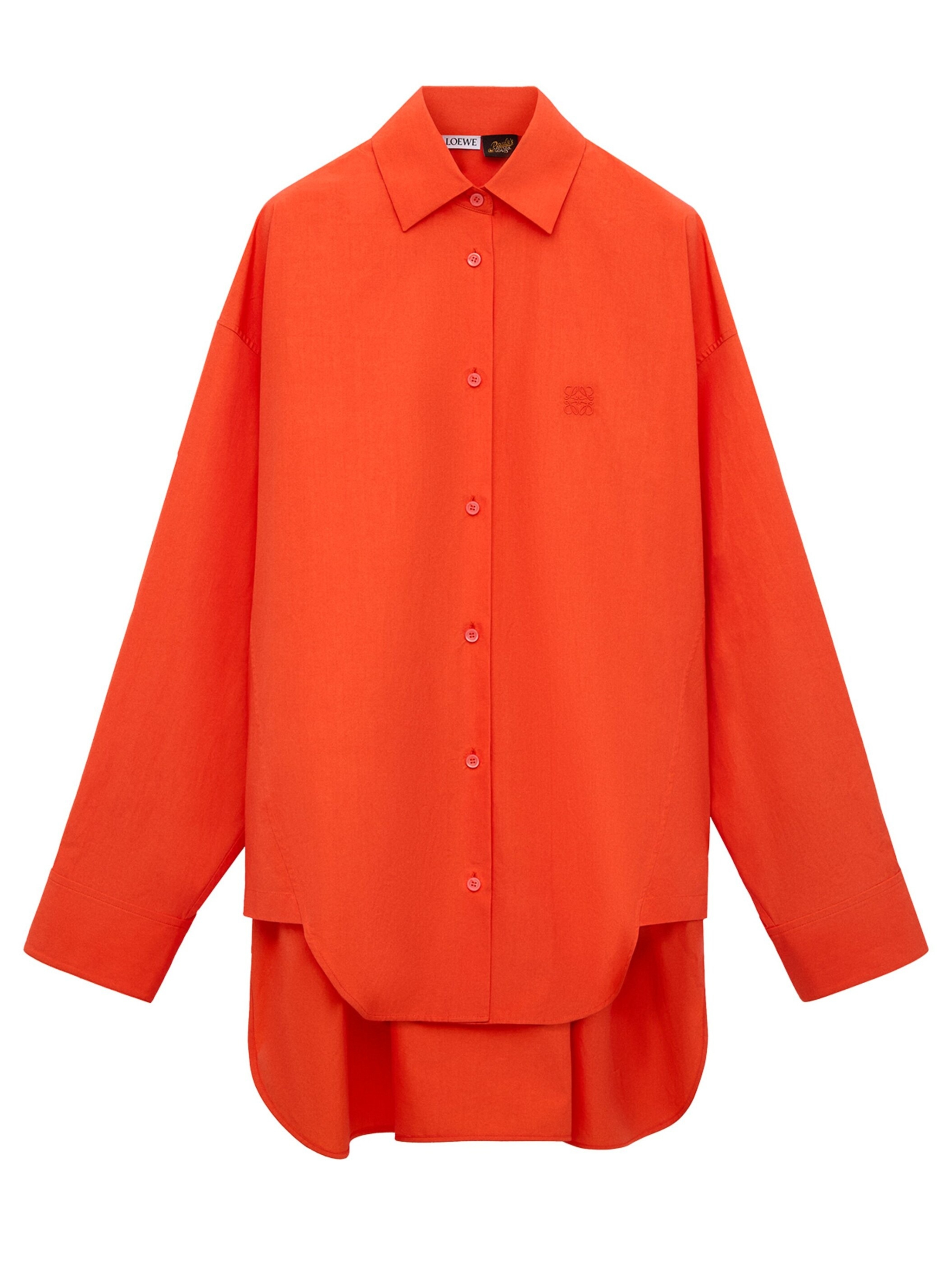 Loewe X Paula's Ibiza Long-Sleeve Anagram-Embroidered Cotton Shirt - 4