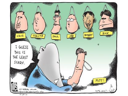 Political cartoon GOP 2016 Mitt Romney candidate