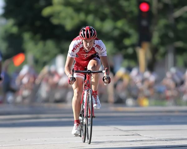 One of the Kenda lads hit out early in the race.
