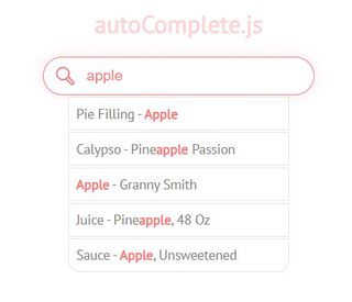 Web dev tools: autocomplete.js
