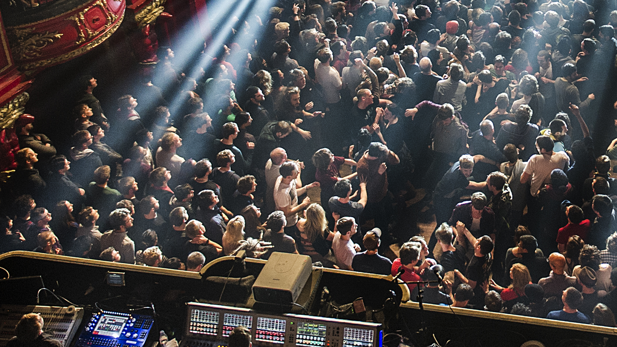 a crowd at a prog gig