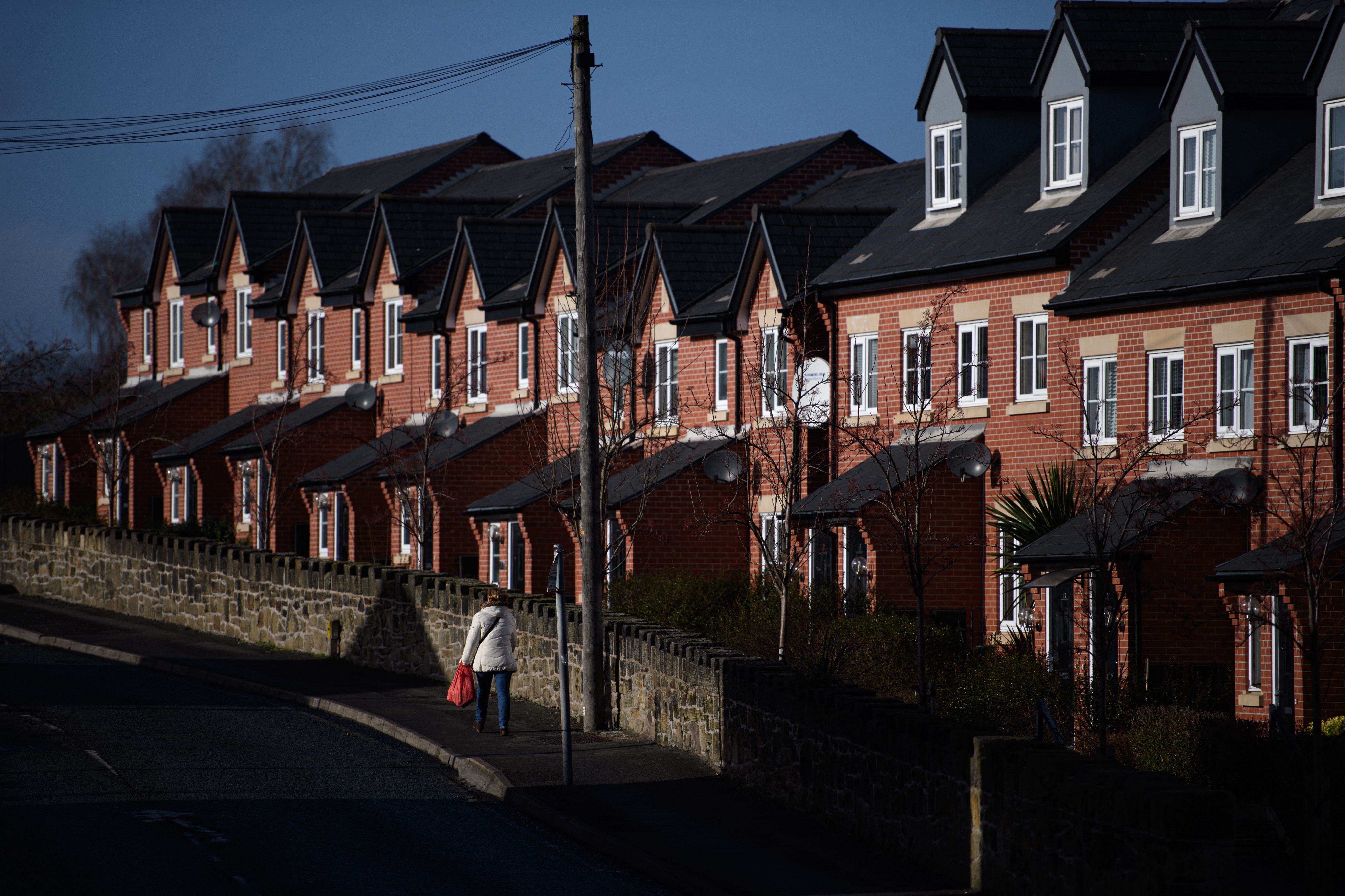 A row of houses in Wrexham