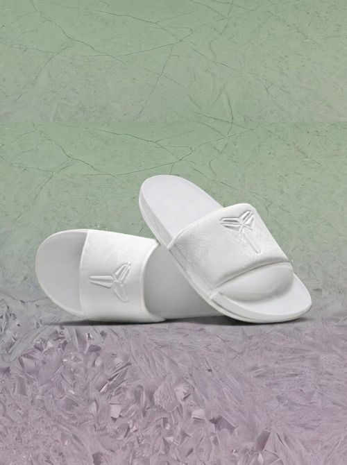 Kobe Offcourt Men's Slides - White/White - Size 6