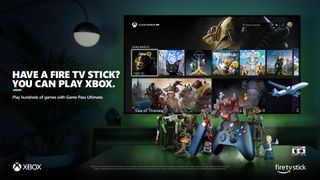 Xbox Cloud Gaming running on an Amazon Fire TV Stick