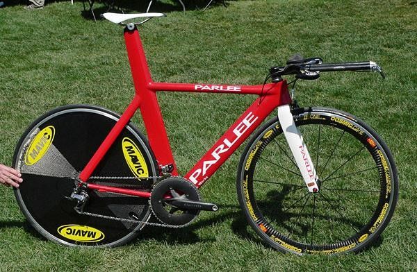 This slick-looking Parlee carbon fiber TT bike