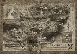 A map of Resident Evil Village's, well, village.