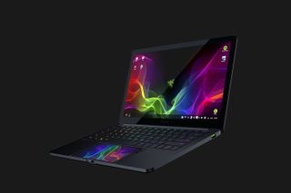 Razer's Project Linda from 2018. What looks like the trackpad is actually a Razer Phone that can be removed from the laptop's body.