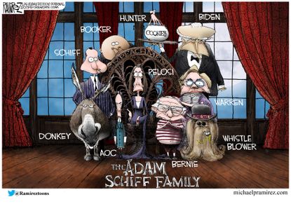Political Cartoon U.S. The Adam Schiff Family Democrats
