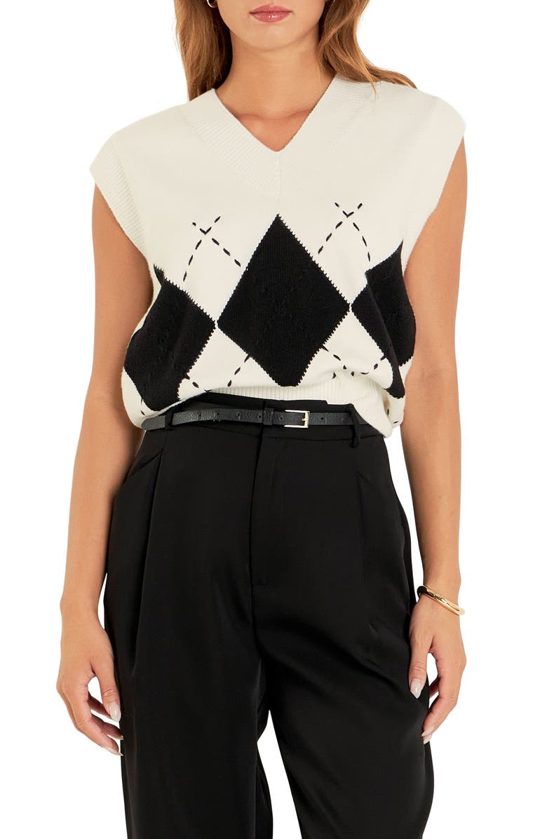 Argyle Pullover Sweater Vest