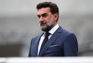 Chairman of Newcastle United, Yasir Al-Rumayyan arrives at the stadium prior to the Premier League match between Newcastle United and Tottenham Hotspur at St. James Park on October 17, 2021 in Newcastle upon Tyne, England.