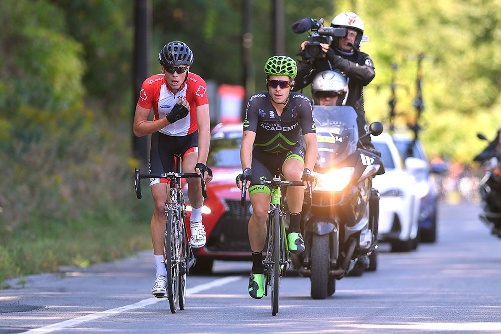 Matteo Dal-Cin and Ben Perry in the early breakaway