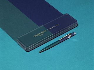 Paul Smith Caran d'Ache pen and case in green and black