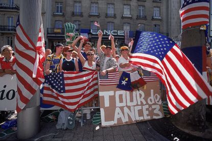 American fans watch the Tour de France