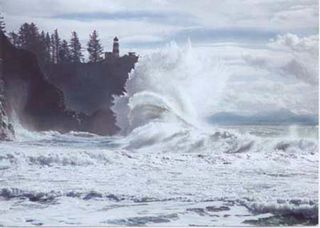 monster waves over oregon coast