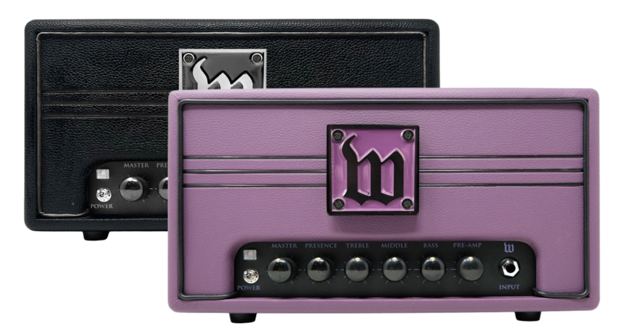 Zakk Wylde's new signature tube amp, one in black, one limited edition version in purple