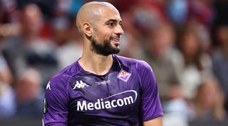 Sofyan Amrabat of Fiorentina looks on during a match